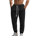 Europäische und amerikanische Herbst- und Winter-Herren-Strickhose aus Tiha, lässig, atmungsaktiv, Sporthose in Übergröße mit Kordelzug