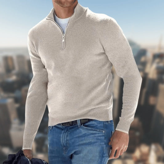 Europäische und amerikanische Langarm-Unterhemd Herbst und Winter Herren Strickjacke