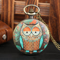 Flip Cartoon Eule Muster Taschenuhr Nette Student