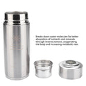 Edelstahl-Alkaliwasserflasche, tragbarer Nano-Balance-Bioenergie-Ionizer-Becher (Silber)