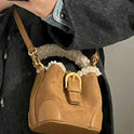 Herbst und Winter Mini-Beuteltasche aus Lammwolle