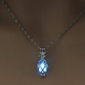 Glow-in-the-dark pineapple hollowed out DIY necklace