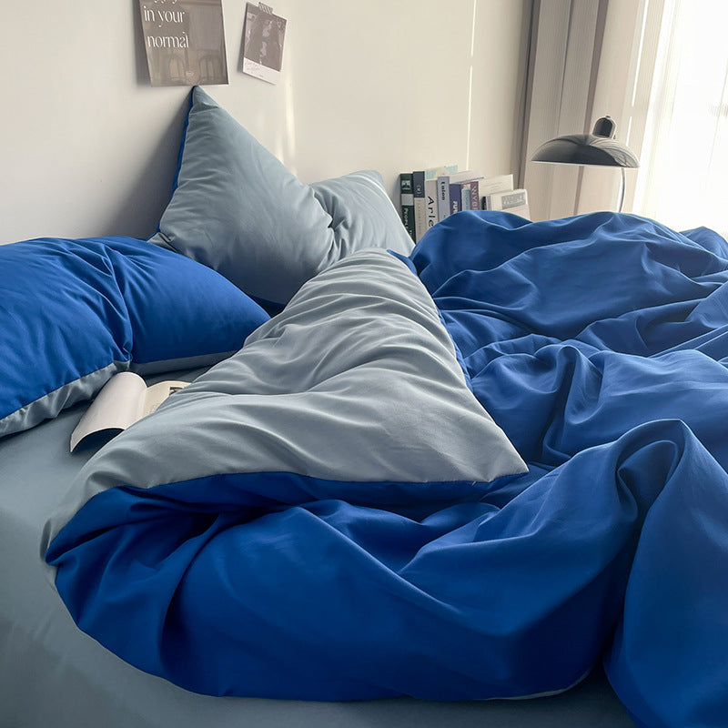 Ins Quilt Abdeckung Bettwäsche Student Wohnheim Vier-stück Einzel Einfarbig Einfache