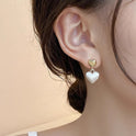 Double Love mattierte Ohrstecker für Damen