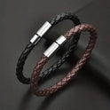 Lässiges, schlichtes Armband aus gewebtem PU-Leder