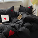 Weicher, klebriger, hautfreundlicher, gewaschener Baumwoll-Love-Handtuch-Stickerei-Drei- oder Vierteiler