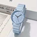 Neue Jelly Color Round Shell Student-Quarzuhr mit Silikonarmband für Damen