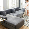 Sofabezug All-Inclusive-Sofabezug, elastisch, rutschfest, universell, Leder, nordischer Stil, schlicht, modern, leicht, Luxus-Bezug, Handtuch