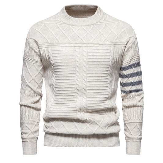 Herren Strickpullover Mode Einfache Farbabstimmung