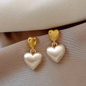 Double Love mattierte Ohrstecker für Damen
