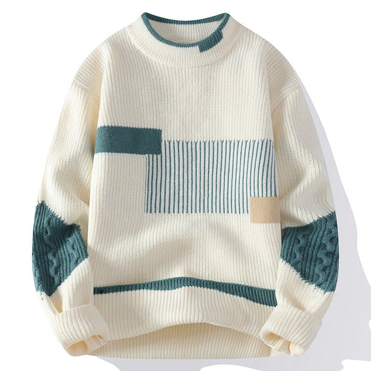 Herrenmode Colorblock Strickmode Winter