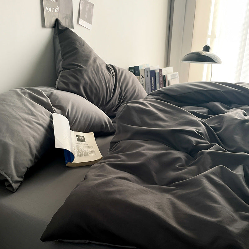 Ins Quilt Abdeckung Bettwäsche Student Wohnheim Vier-stück Einzel Einfarbig Einfache