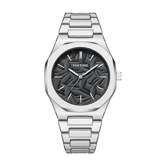 Niche High Sense – Neue wasserdichte Armbanduhr mit Palmblatt-Prägung im Zifferblatt für Herren
