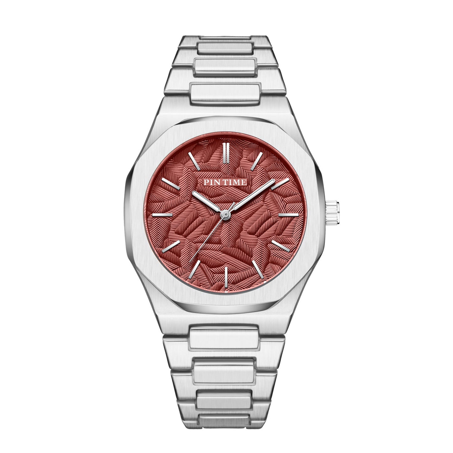 Niche High Sense – Neue wasserdichte Armbanduhr mit Palmblatt-Prägung im Zifferblatt für Herren
