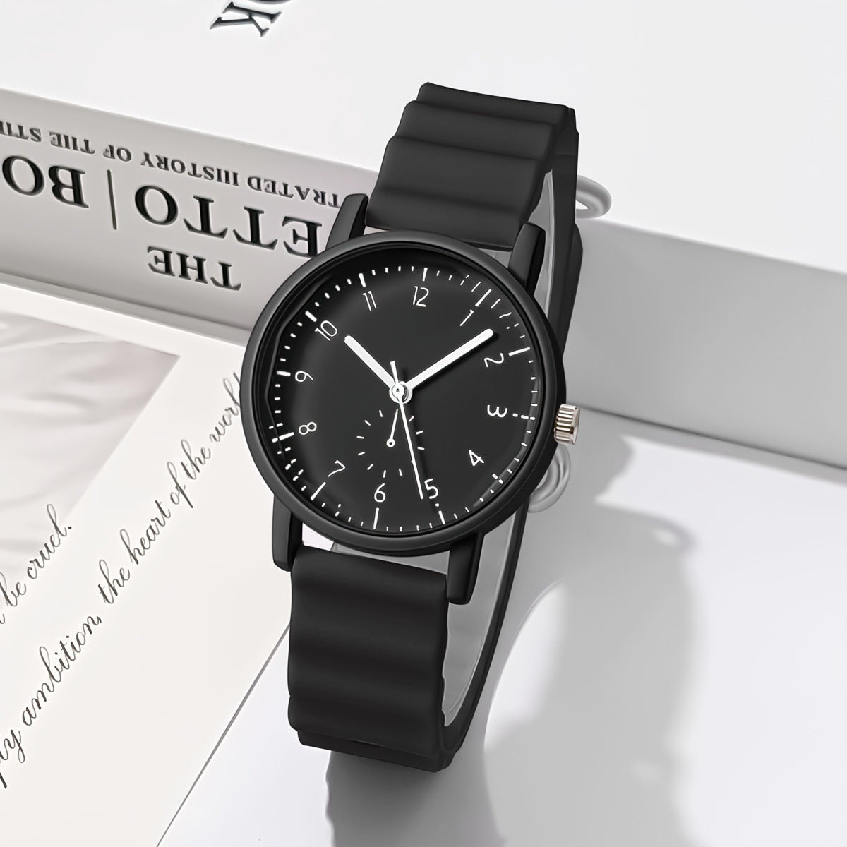 Neue Jelly Color Round Shell Student-Quarzuhr mit Silikonarmband für Damen