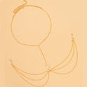 Sexy Diamant Nippel Kette Brust Halskette