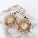 Böhmische Vintage-Ring hohlen Metall Distressed Ohrringe