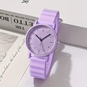 Neue Jelly Color Round Shell Student-Quarzuhr mit Silikonarmband für Damen