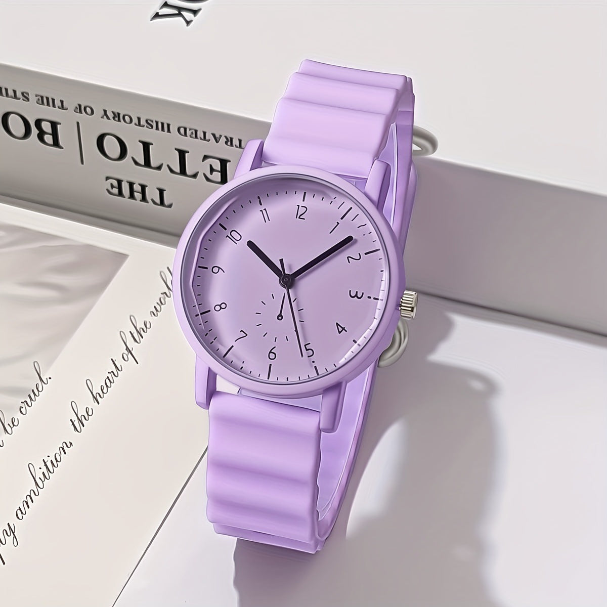 Neue Jelly Color Round Shell Student-Quarzuhr mit Silikonarmband für Damen