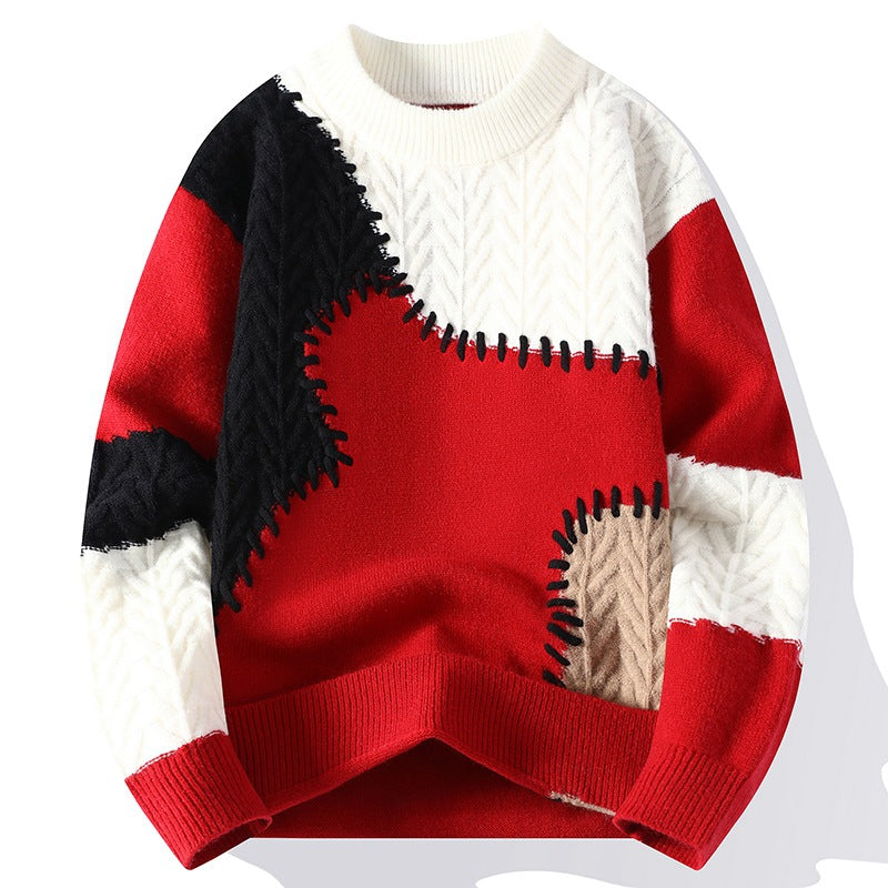 Trendy lockerer, lässiger, dicker, warmer Pullover für Jugendliche