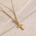 Damenmode Persönlichkeit Kreuz einfache Halskette