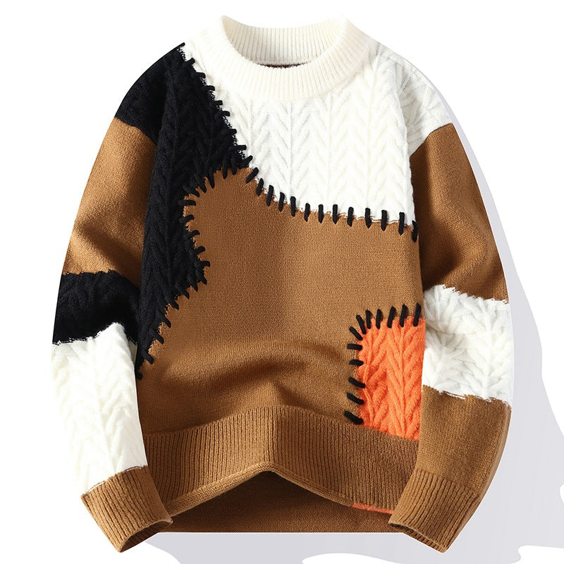 Trendy lockerer, lässiger, dicker, warmer Pullover für Jugendliche
