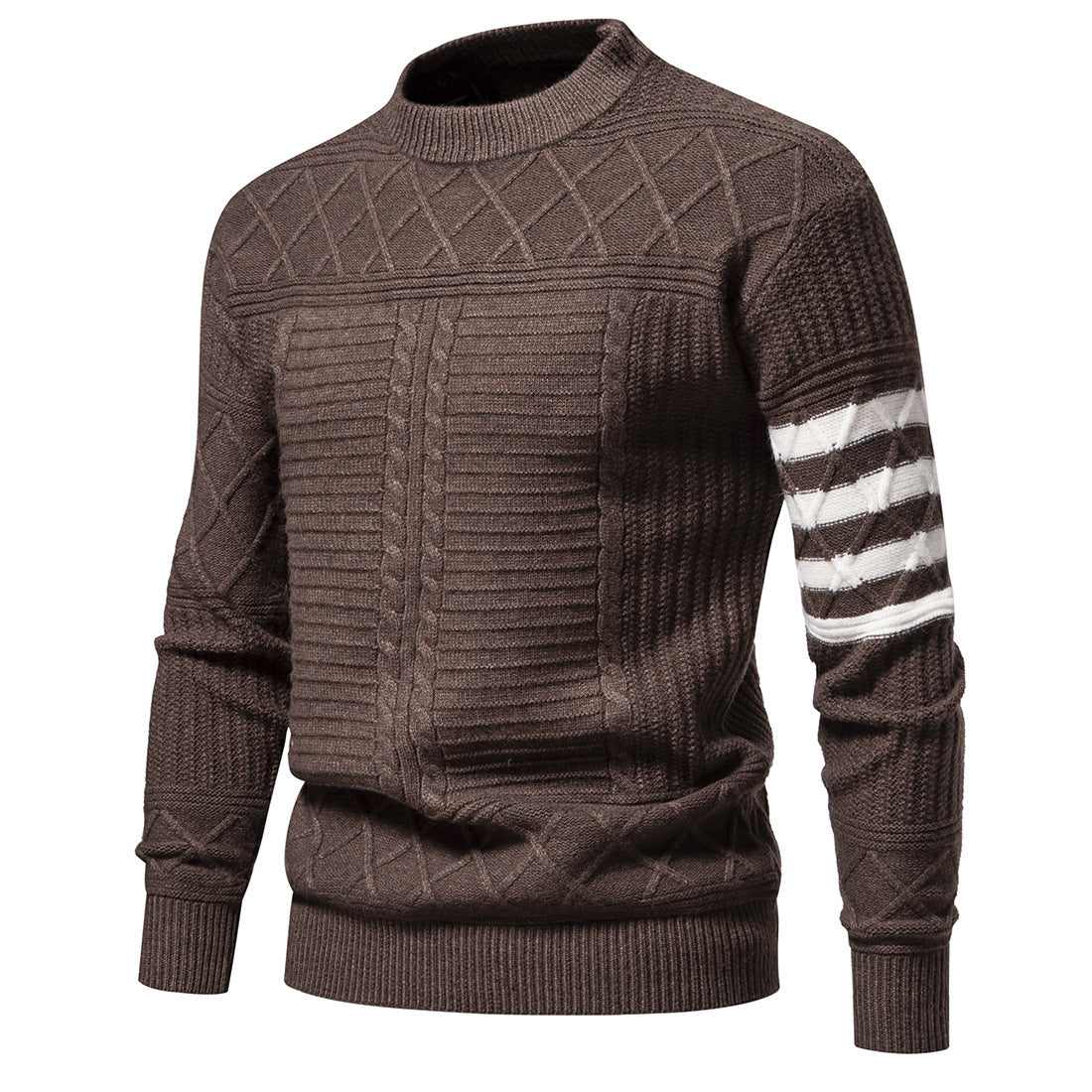 Herren Strickpullover Mode Einfache Farbabstimmung
