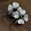 Kreative handgefertigte Blumenohrringe für Damen