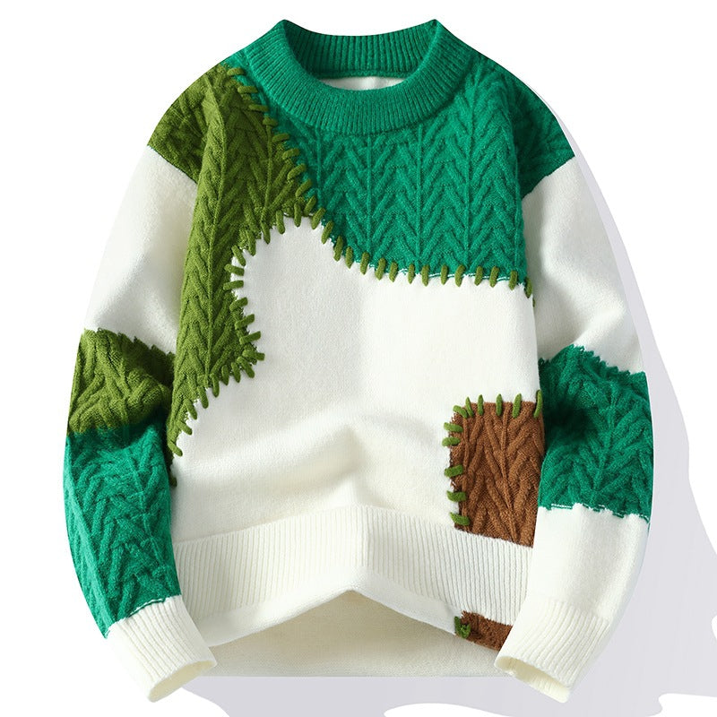 Trendy lockerer, lässiger, dicker, warmer Pullover für Jugendliche