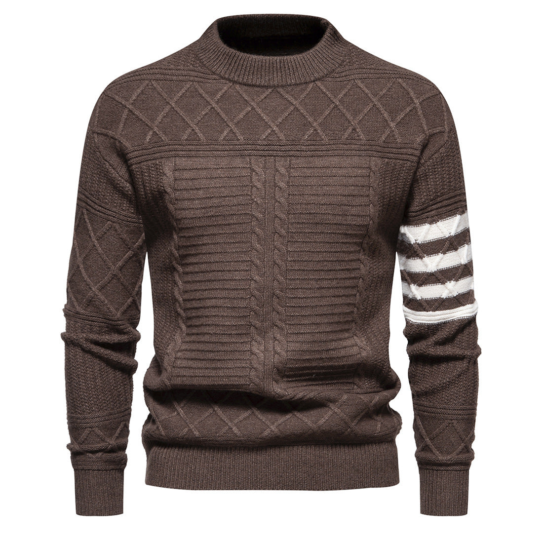 Herren Strickpullover Mode Einfache Farbabstimmung