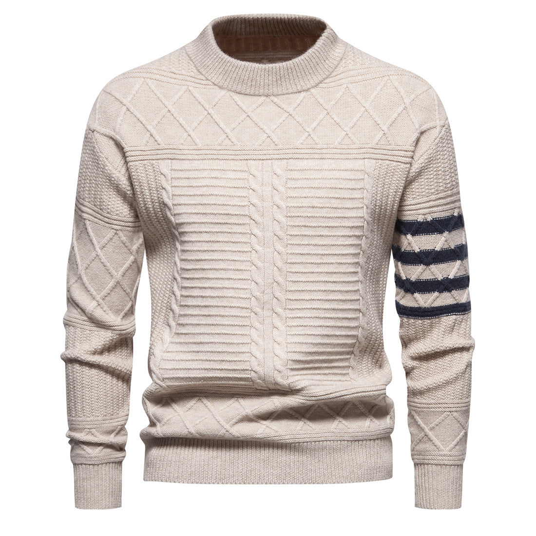Herren Strickpullover Mode Einfache Farbabstimmung