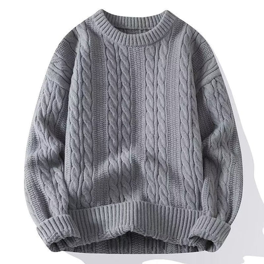 Extra dicker, warmer Pullover mit Rundhalsausschnitt für Herren