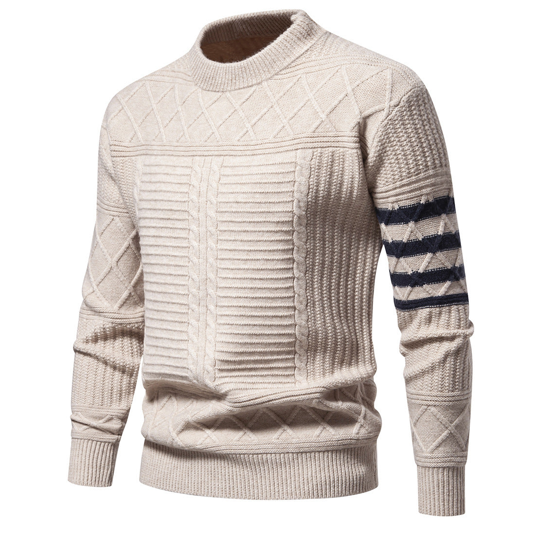 Herren Strickpullover Mode Einfache Farbabstimmung
