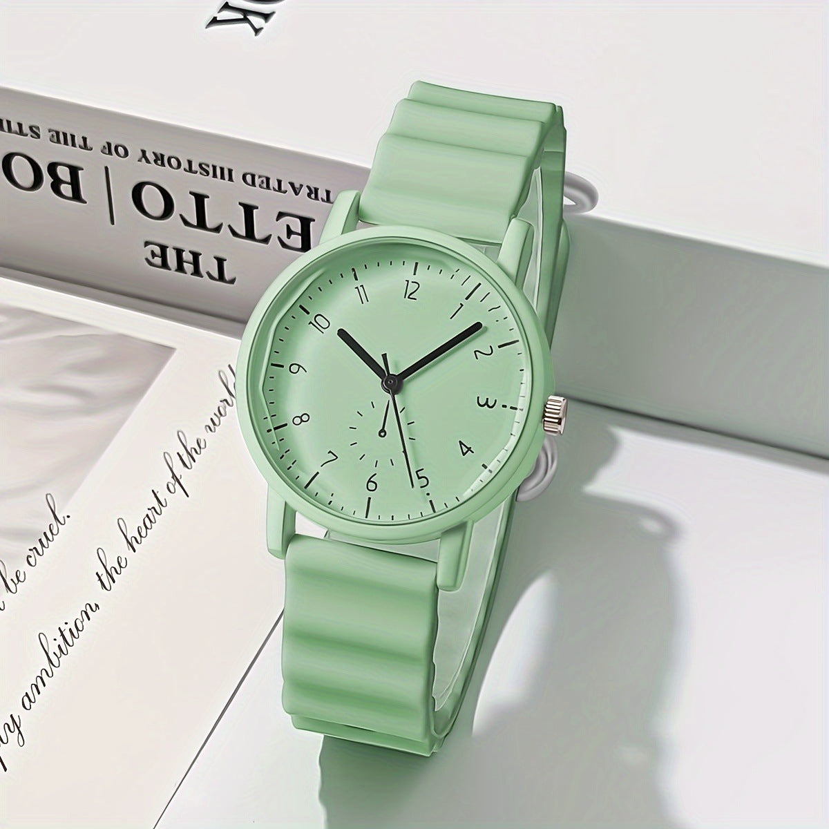 Neue Jelly Color Round Shell Student-Quarzuhr mit Silikonarmband für Damen