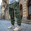 Herbst Retro Lose Taschen Casual Hosen