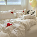 Weicher, klebriger, hautfreundlicher, gewaschener Baumwoll-Love-Handtuch-Stickerei-Drei- oder Vierteiler
