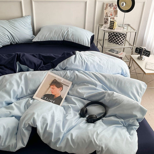 Ins Quilt Abdeckung Bettwäsche Student Wohnheim Vier-stück Einzel Einfarbig Einfache