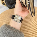 Einfache hochwertige Leder Casual Fashion Damenuhr
