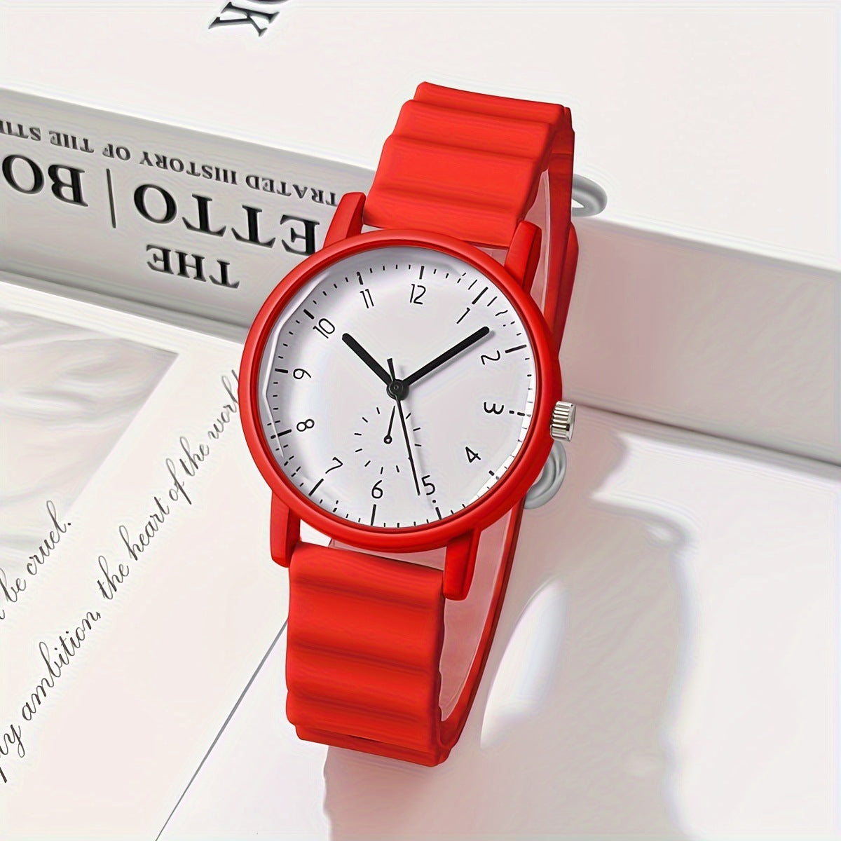 Neue Jelly Color Round Shell Student-Quarzuhr mit Silikonarmband für Damen