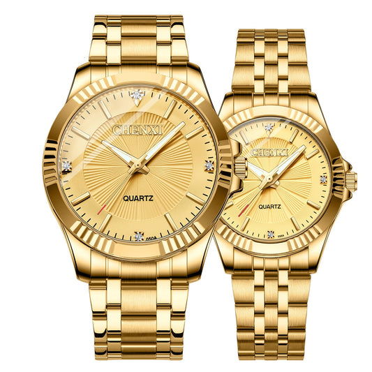 Modische Armbanduhr mit Diamanten für Damen und Herren