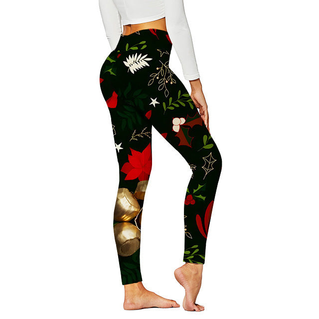 Yogahose mit Weihnachtsmuster im Digitaldruck