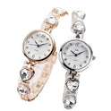 Strass Mode Damenuhr Quarz Stahlband