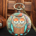 Flip Cartoon Eule Muster Taschenuhr Nette Student