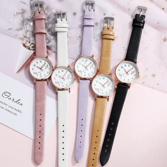 Einfache Mode Fünfzackigen Stern Leuchtende Uhr