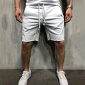Europäische und amerikanische Fitness-Shorts für Herren in Volltonfarbe