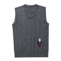 V-Ausschnitt Wollweste Herbst Winter Herren