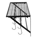 Black Metal Hanging Pan Pot Rack Wall Mounted with 10 Hooks Kitchen Storage Organizer