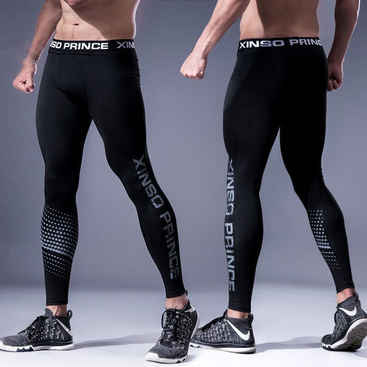 Skinny Sports Bottoming für Herren, hochelastisch, schnelltrocknend, Fitnesshose