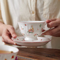 Retro French Coffee Set Suit Ceramic Girly Heart