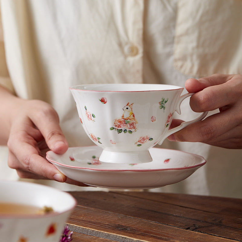 Retro French Coffee Set Suit Ceramic Girly Heart